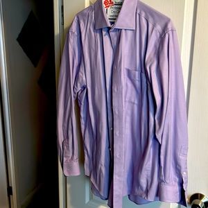 Joseph Banks purple tradition traveler dress shirt in good condition.